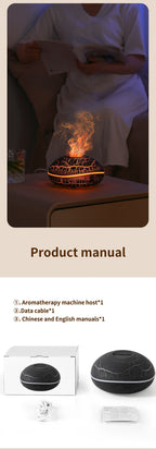 Aromatherapie-Diffusor mit realistischem Flammeneffekt – 7-farbiger LED-Luftbefeuchter mit USB-Stromversorgung für Zuhause, Büro und Schlafzimmer | SD13 