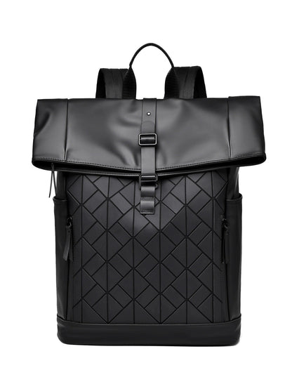 OMASKA Reflective Geometric Backpack – Wasserdichte, trendige 14-Zoll-Laptoptasche | 8605 