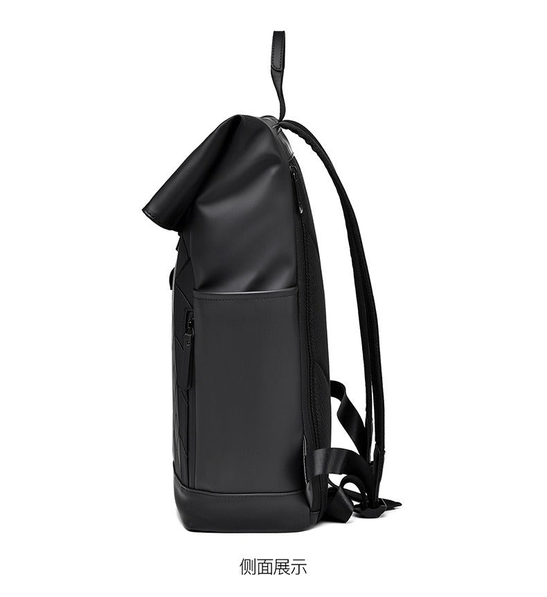 OMASKA Reflective Geometric Backpack – Wasserdichte, trendige 14-Zoll-Laptoptasche | 8605 