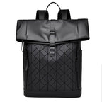 OMASKA Reflective Geometric Backpack – Wasserdichte, trendige 14-Zoll-Laptoptasche | 8605 