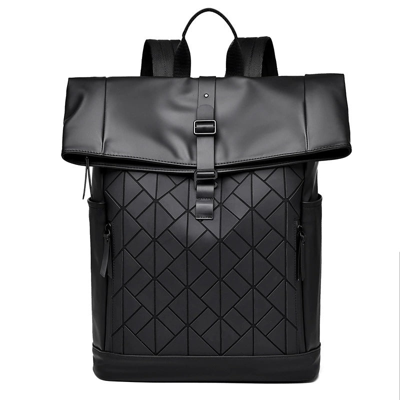 OMASKA Reflective Geometric Backpack – Wasserdichte, trendige 14-Zoll-Laptoptasche | 8605 