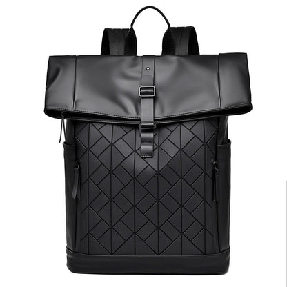 OMASKA Reflective Geometric Backpack – Wasserdichte, trendige 14-Zoll-Laptoptasche | 8605 
