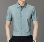 Herren Sommer Jacquard Strickcardigan – Leichtes &amp; Atmungsaktives Kurzarmshirt | 2568 