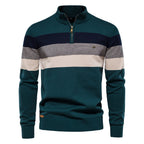 Herren Strickpullover mit Stehkragen und halbem Reißverschluss – Slim Fit Pullover für Herbst &amp; Winter | Y245 