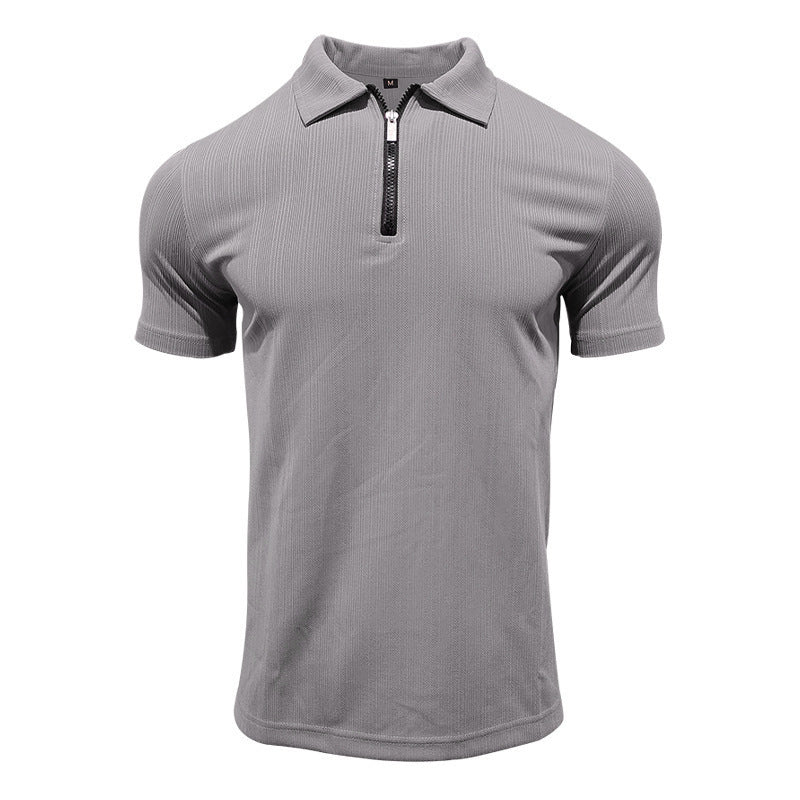 Herren Slim-Fit Stretch Jacquard Poloshirt – 2025 Frühjahr/Sommer Casual Top | YHZH-17