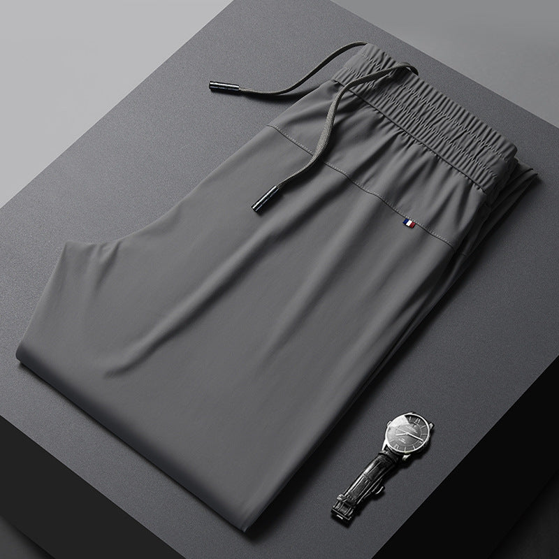 Schnelltrocknende Sommer-Jogginghose aus Eisseide für Herren | Leichte, atmungsaktive Aktivhose mit geradem Bein | L19-6601 