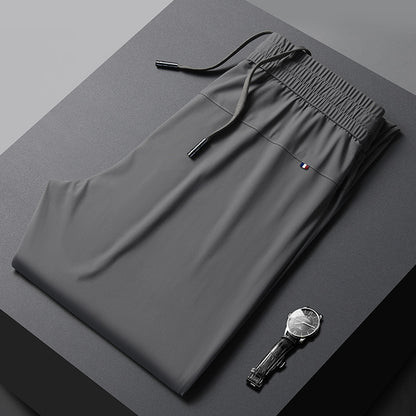 Schnelltrocknende Sommer-Jogginghose aus Eisseide für Herren | Leichte, atmungsaktive Aktivhose mit geradem Bein | L19-6601 