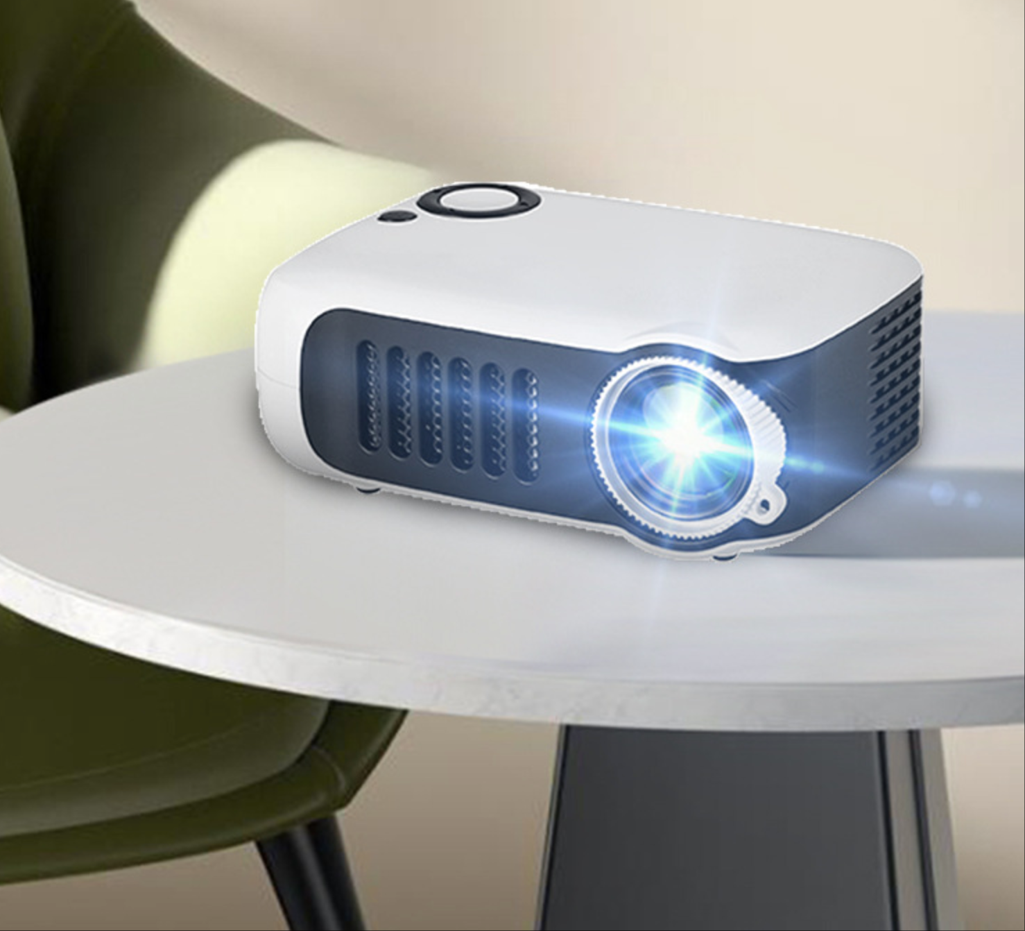 TRANSJEE Mini-Projektor – Tragbares intelligentes LED-Heimkino, mobiler Bildschirm im Taschenformat, LED-Projektor für Filme und Spiele | A2000 