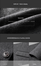 Klassischer Wollmantel für Herren, dicker, mittellanger Trenchcoat aus hochwertiger Wolle und Mischgewebe | 2811 