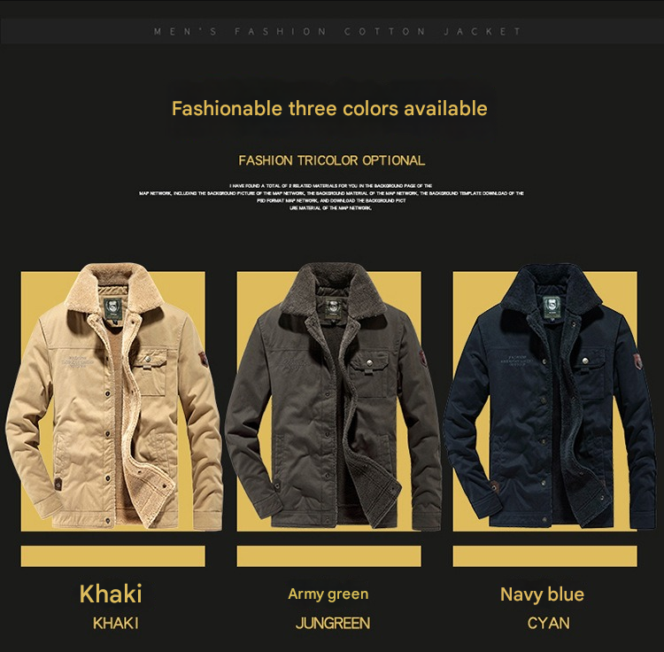 Herren Winter Kunstpelz Futter Baumwolle Mantel Casual Military Jacke | 3166 