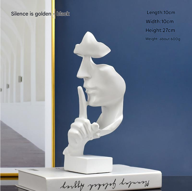 Resin Crafts Silence is Gold Elegante Büro- und Heimdekoration für Weinschränke und Schreibtische | CMSJ-W01 