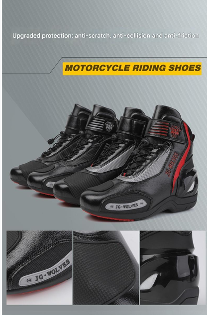 Designer Off-Road Racing Motocross Boots Waterproof, Anti-Slip, Breathable Leather Motorcycle Shoes | D98