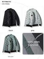 Herren-Bomberjacke – Lässiger, dicker, wattierter Slim-Fit-Mantel aus Baumwolle für ultimativen Komfort und Stil | 519 