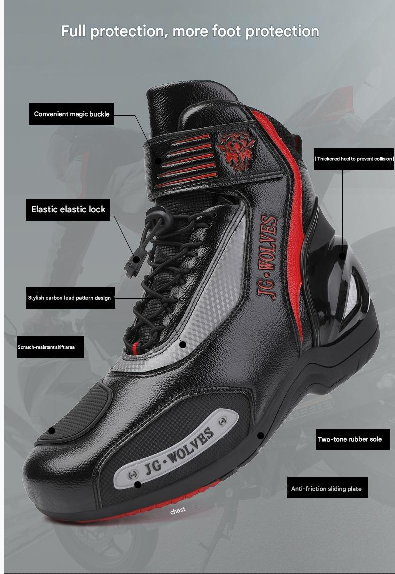 Designer Offroad Racing Motocross Stiefel Wasserdichte, rutschfeste, atmungsaktive Leder-Motorradschuhe | D98 