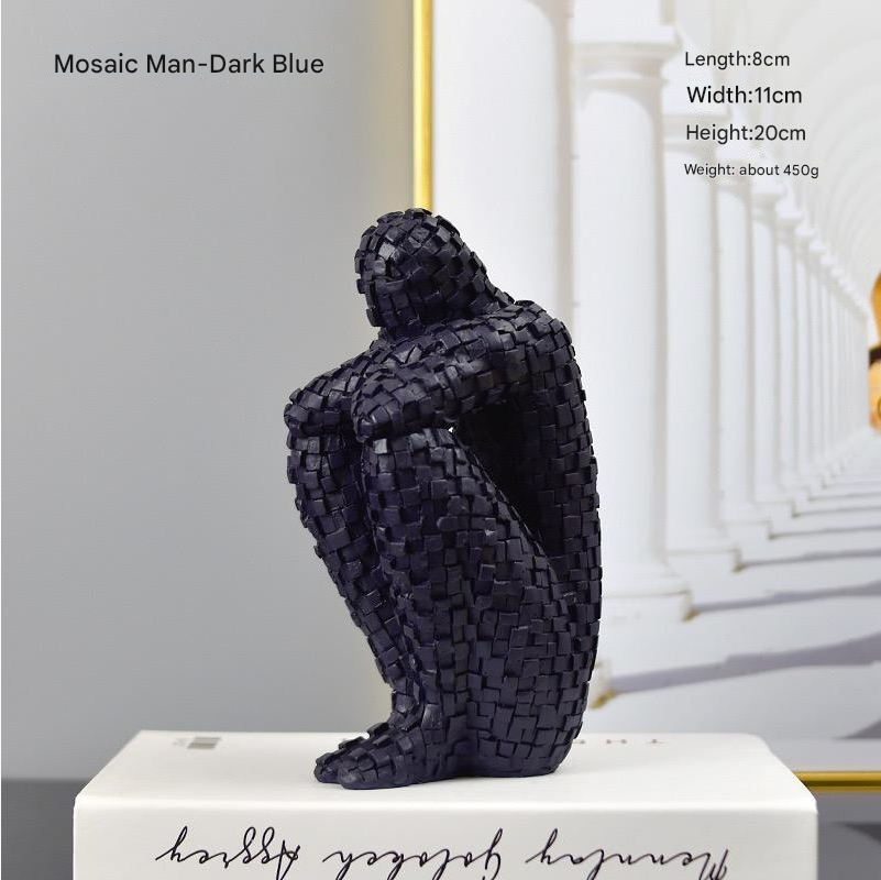 Moderne ästhetische Harzskulpturen, abstrakte denkende menschliche Figuren für Heimdekoration und Tischdekoration | MSK01 