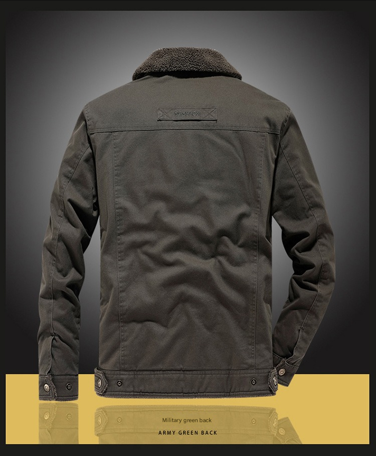 Herren Winter Kunstpelz Futter Baumwolle Mantel Casual Military Jacke | 3166 