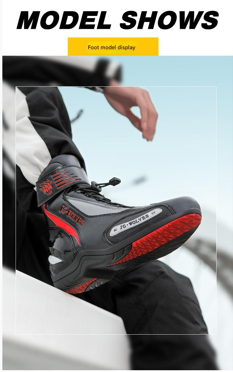 Designer Offroad Racing Motocross Stiefel Wasserdichte, rutschfeste, atmungsaktive Leder-Motorradschuhe | D98 
