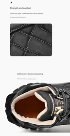 Herren-Wanderschuhe aus echtem Leder, High-Top-Outdoor-Martin-Stiefel und trendiges Schuhwerk | 2319 