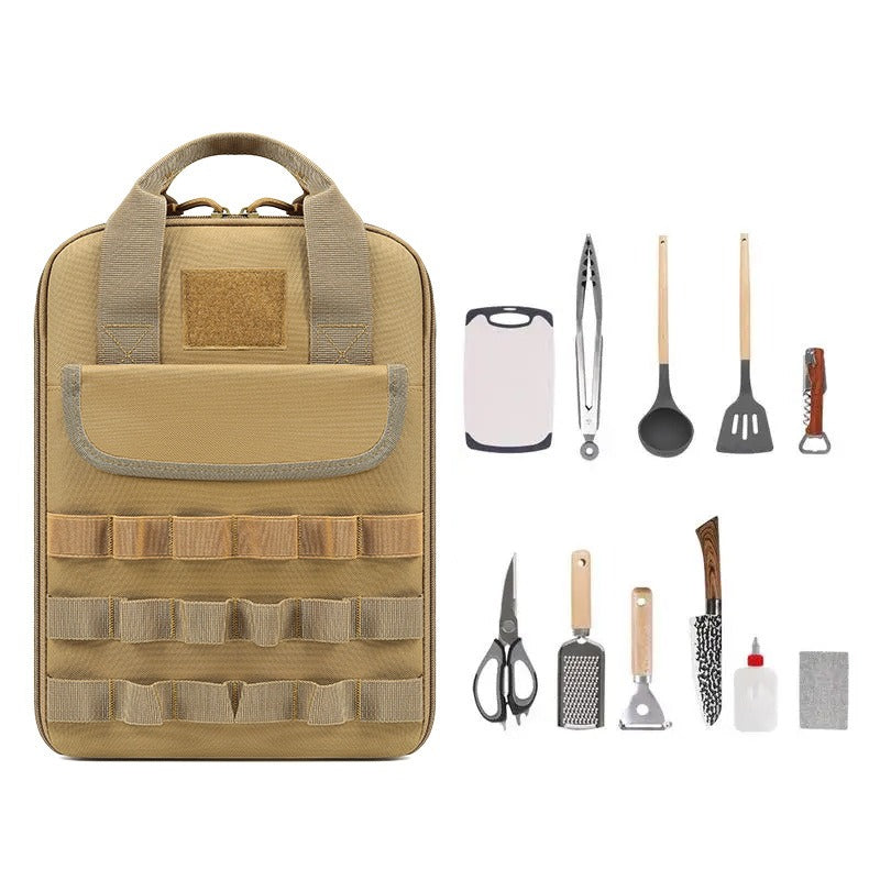 Aufbewahrungstasche für Outdoor-Camping-Besteck – Tragbarer Oxford-Reise-Organizer | AKM-318 