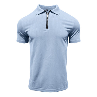 Herren Slim-Fit Stretch Jacquard Poloshirt – 2025 Frühjahr/Sommer Casual Top | YHZH-17