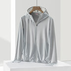 Sonnenschutzjacke aus Eisseide mit LSF 50+ | Schnelltrocknende, leichte, kühlende Windjacke mit Kapuze | L-911 