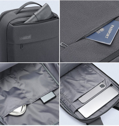 Kingsons Leichter Laptop-Rucksack 15,6 Zoll, schmal, wasserdicht, Business- und Studententasche | 24021 