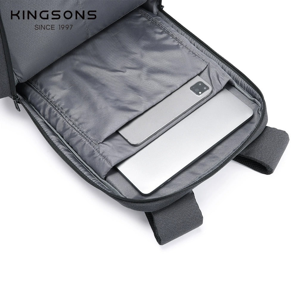 Kingsons Leichter Laptop-Rucksack 15,6 Zoll, schmal, wasserdicht, Business- und Studententasche | 24021 