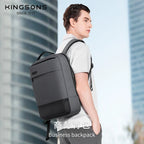 Kingsons Leichter Laptop-Rucksack 15,6 Zoll, schmal, wasserdicht, Business- und Studententasche | 24021 