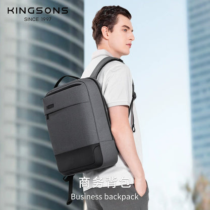 Kingsons Leichter Laptop-Rucksack 15,6 Zoll, schmal, wasserdicht, Business- und Studententasche | 24021 