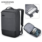Kingsons Leichter Laptop-Rucksack 15,6 Zoll, schmal, wasserdicht, Business- und Studententasche | 24021 
