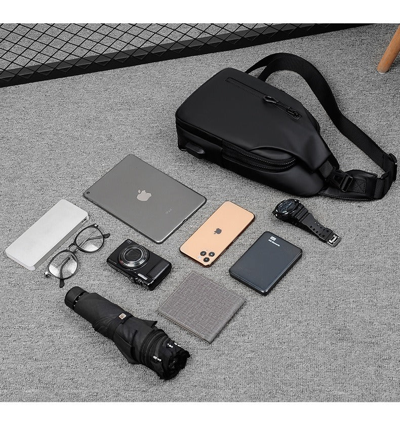 OMASKA Herren Crossbody Sling – Leichte Oxford Brusttasche | 0126 