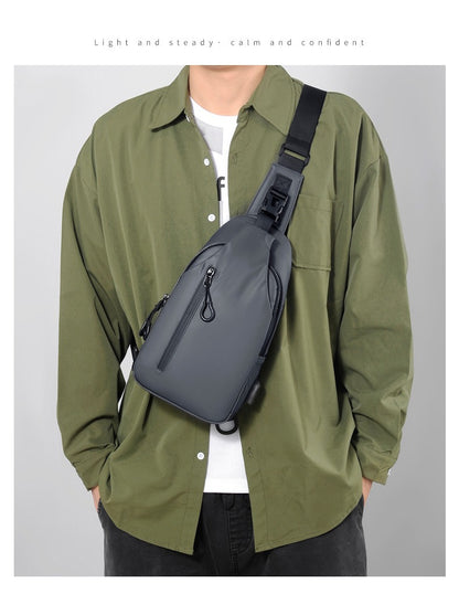 OMASKA Herren Crossbody Sling – Leichte Oxford Brusttasche | 0126 