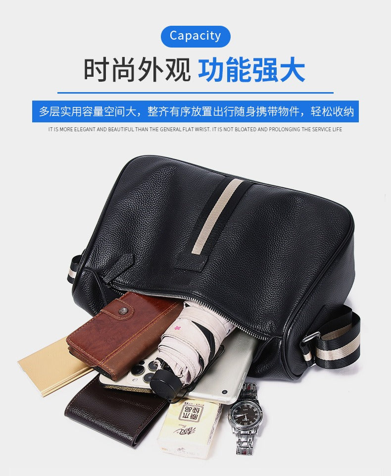 Cafen Kelvri Herren-Umhängetasche aus Leder – Umhängetasche aus echtem Rindsleder UK | 88530-1 