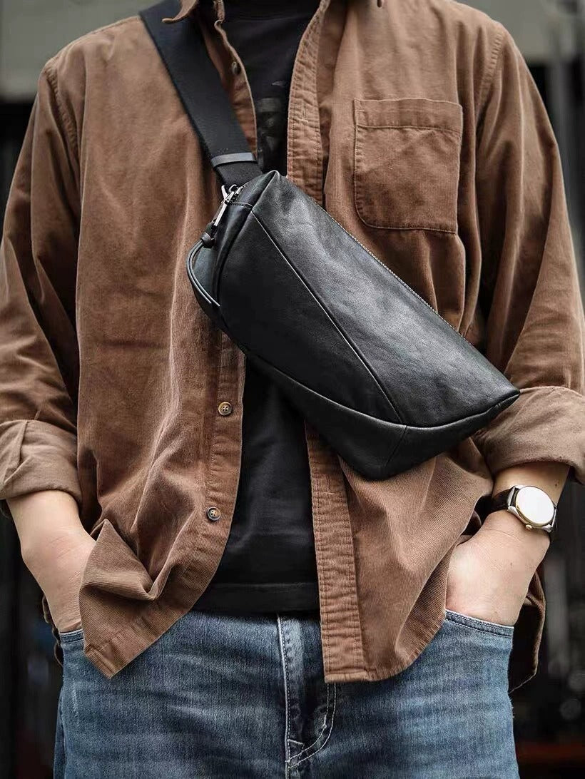 Cafen Kelvri Herren-Umhängetasche aus Leder – Schultertasche aus echtem Rindsleder, UK | 2712D 