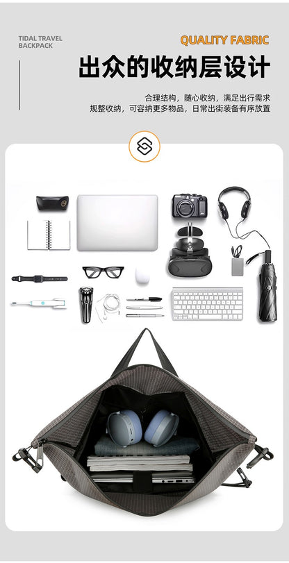 Rolltop-Rucksack für Herren – 20–35L erweiterbar, Laptop- &amp; Reisetasche | K001 