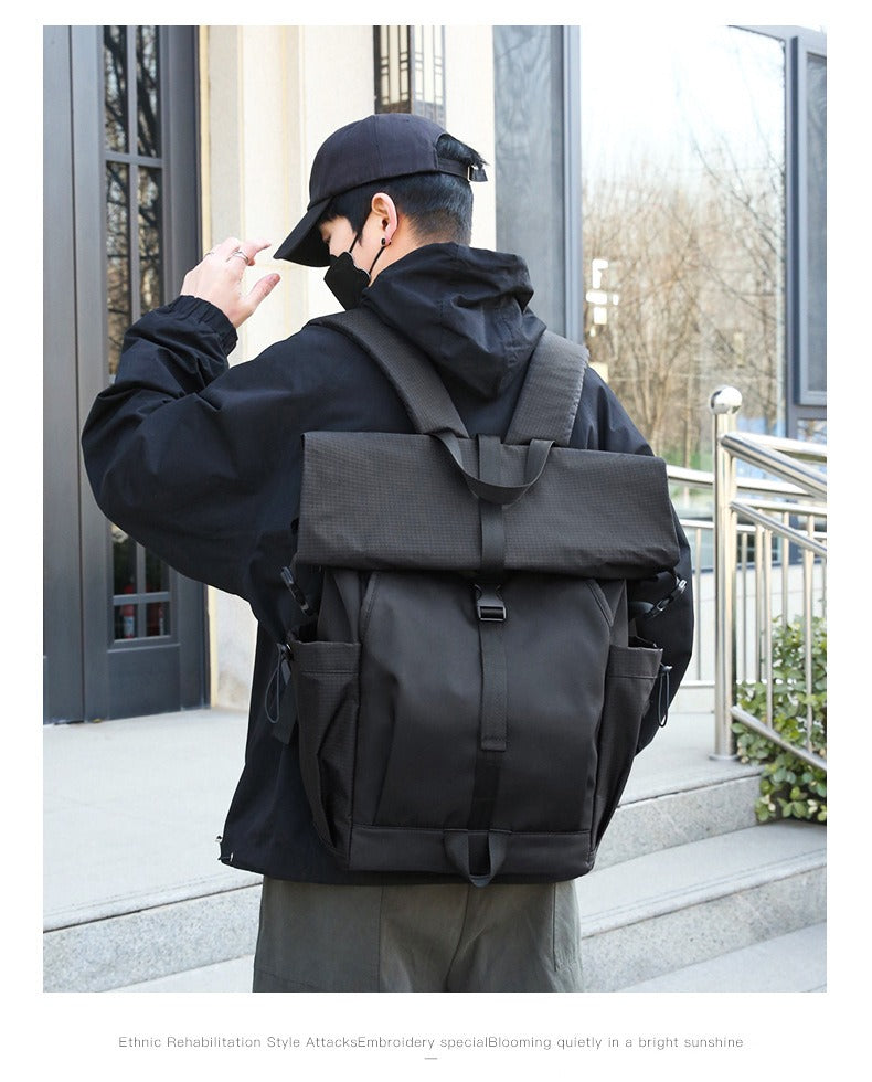 Rolltop-Rucksack für Herren – 20–35L erweiterbar, Laptop- &amp; Reisetasche | K001 