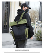 Rolltop-Rucksack für Herren – 20–35L erweiterbar, Laptop- &amp; Reisetasche | K001 