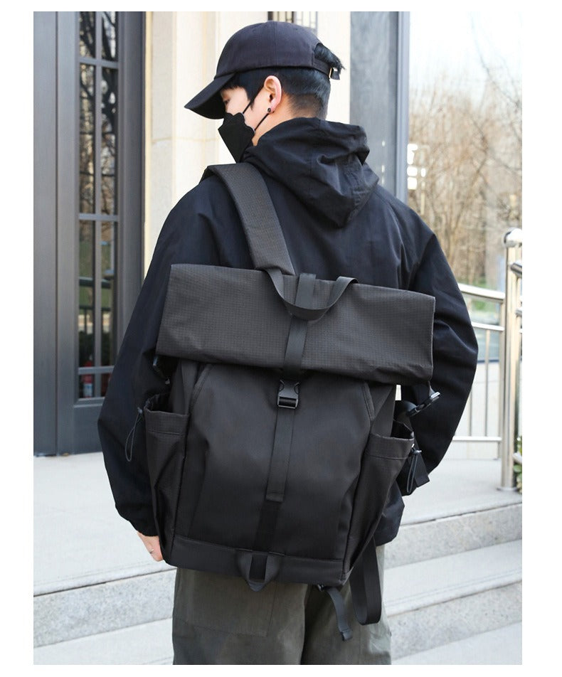 Rolltop-Rucksack für Herren – 20–35L erweiterbar, Laptop- &amp; Reisetasche | K001 