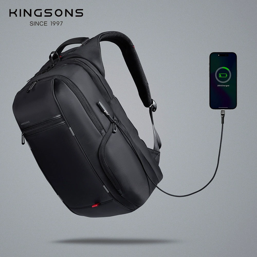 Kingsons Reise-Laptop-Rucksack – USB-Ladefunktion, Diebstahlschutz, Wasserdicht | 3140 