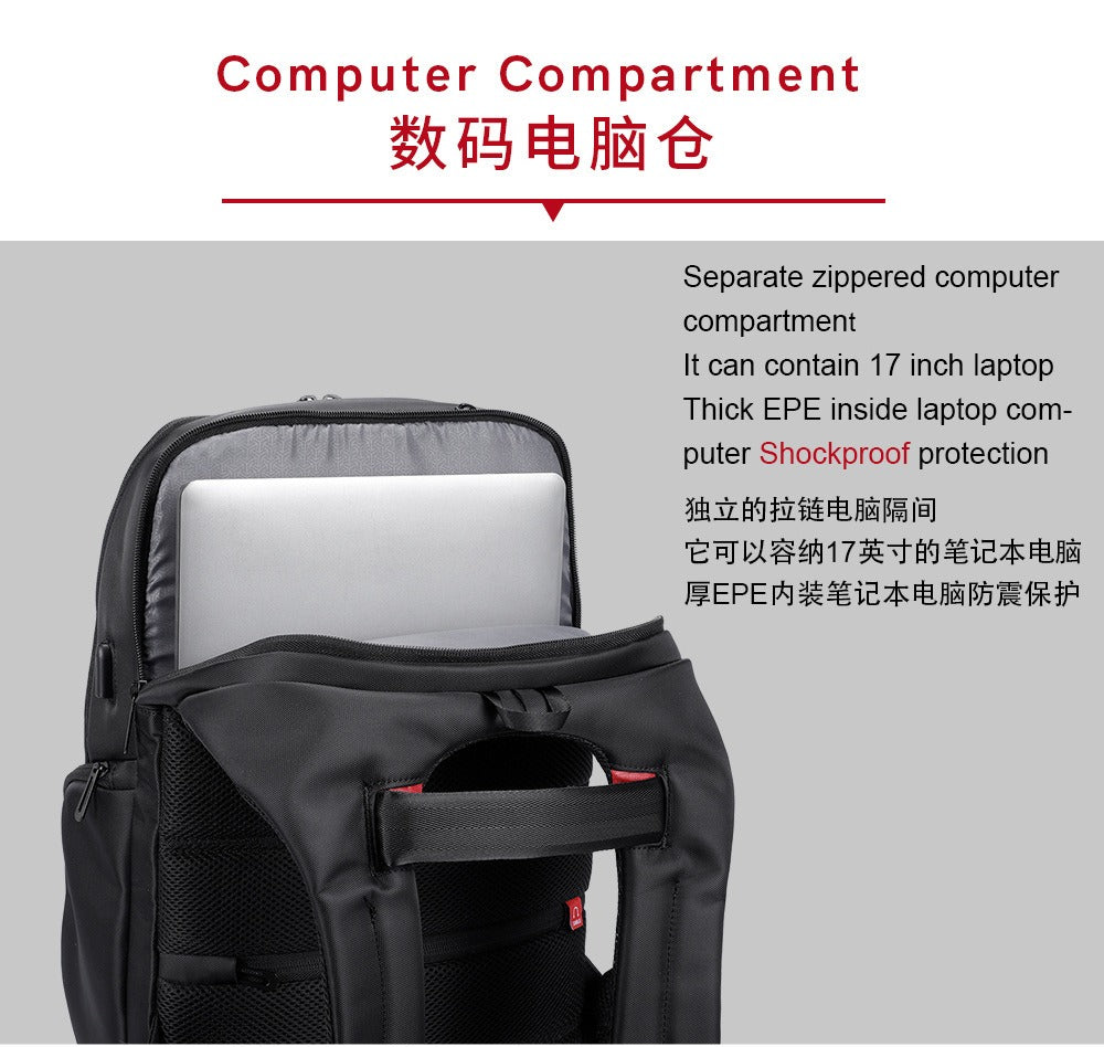 Kingsons Reise-Laptop-Rucksack – USB-Ladefunktion, Diebstahlschutz, Wasserdicht | 3140 