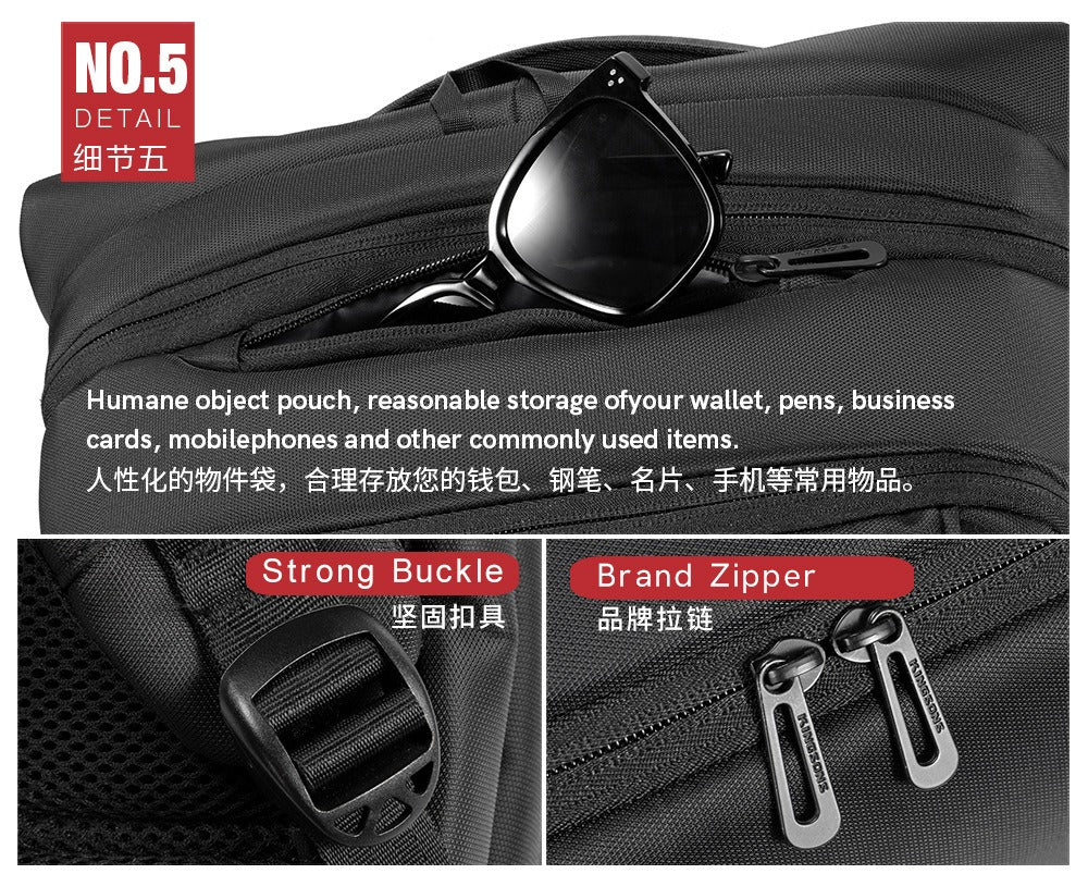 Kingsons Reise-Laptop-Rucksack – USB-Ladefunktion, Diebstahlschutz, Wasserdicht | 3140 