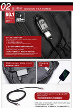 Kingsons Reise-Laptop-Rucksack – USB-Ladefunktion, Diebstahlschutz, Wasserdicht | 3140 