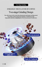 Hochwertige manuelle Kaffeemühle – Große 30-g-Kegelmühle, Präzisions-Handkurbel für Espresso und Pour Over UK | NS1 