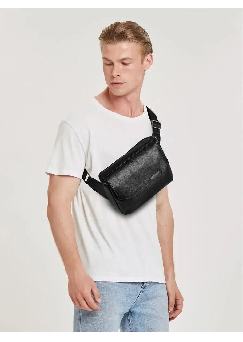 Cafen Kelvri Herren Premium Ledertasche – Echtes Rindsleder Crossbody Sling &amp; Hüfttasche UK | 88571A