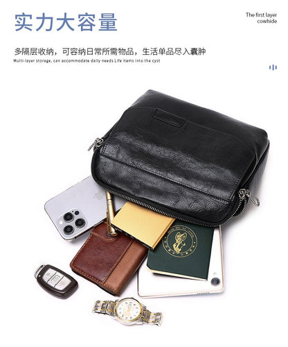 Cafen Kelvri Herren Premium Ledertasche – Echtes Rindsleder Crossbody Sling &amp; Hüfttasche UK | 88571A