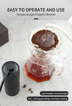 Premium-Kaffeemühle – 15 g tragbares Handkurbel-Kaffeemühlen-Geschenkset | 15G-NB2024 