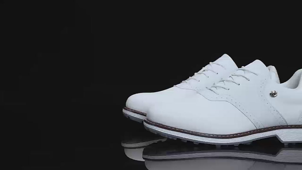 Thestron K05 Men's Brogue Style Golf Shoes | Water-Resistant Leather Spikeless Shoes | Business Casual Golf & Leisure Footwear | K05