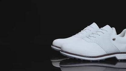 Thestron K05 Men's Brogue Style Golf Shoes | Water-Resistant Leather Spikeless Shoes | Business Casual Golf & Leisure Footwear | K05