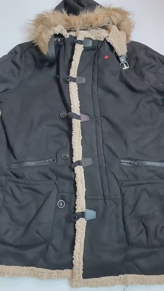 Herren Winter Lässig Warm Dick Parka Oberbekleidung Plus Size Pelzjacke Mäntel | 3258# 