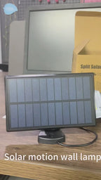 Solar-LED-Wandleuchten für den Außenbereich, geteiltes Licht mit Bewegungsmelder, 4 Köpfe, 3 Modi, Solarlampe | 